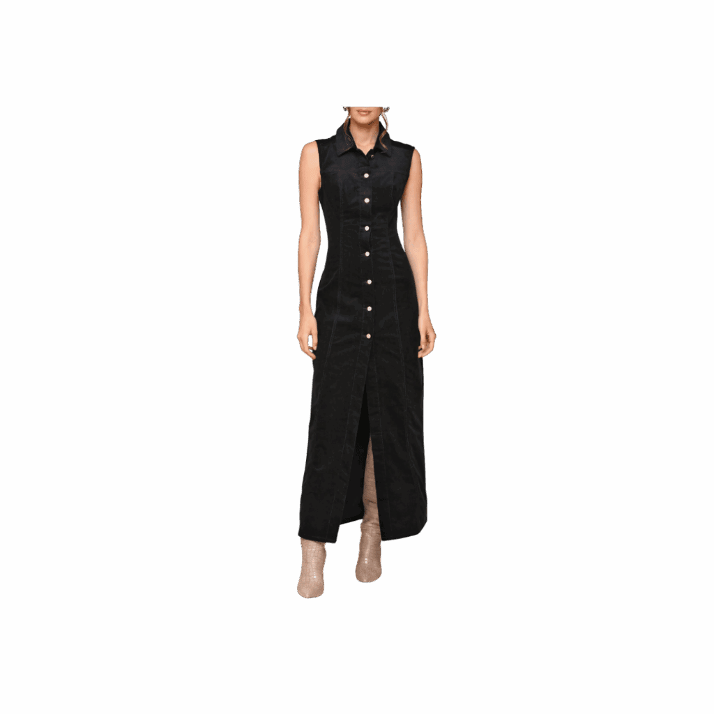 Avec Les Filles Sleeveless Corduroy Shirtdress
